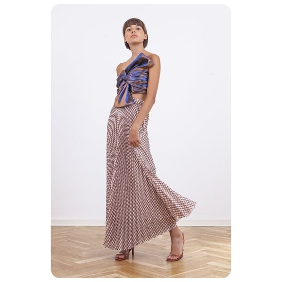 Birgitte Herskind Dresses & Skirts - Birgitte Herskind Nessa Pepita Metallic Thread Houndstooth Pleated Skirt